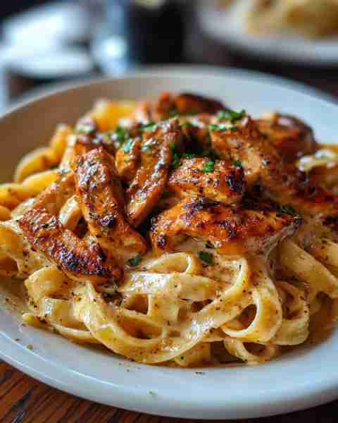 Savory Cajun Chicken Fettuccine in Creamy Garlic Butter Sauce Ingredients: 4 boneless, skinless chi...