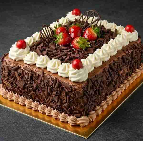 Moist chocolate cake filled with strawberries and condensed milk. Ingredients: 3 cups flour 1 cup co...