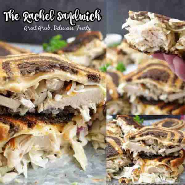 RACHEL SANDWICH! A hearty and filling sandwich made with turkey, Swiss, thousand island dressing and...