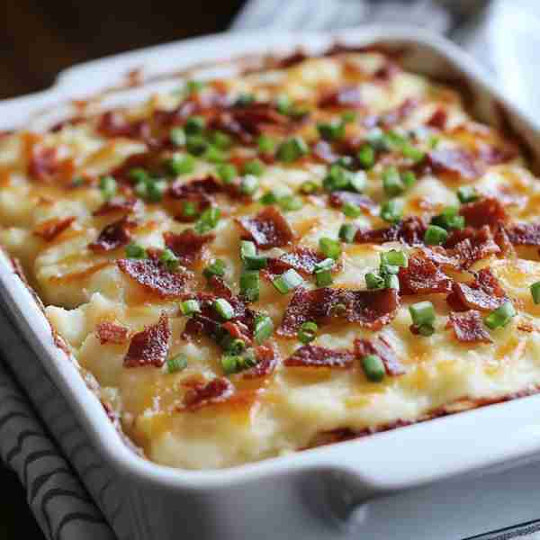 Creamy Baked Mashed Potatoes – Crowd Favorite Every Time! Ingredients: 5 medium Yukon Gold potatoes,...