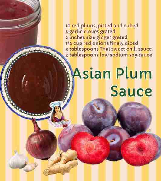 Homemade Asian Style Plum Sauce This sauce is sweet and tangy. Serve warm or cold with egg rolls, fr...