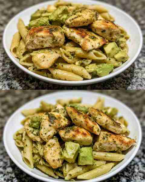 Cilantro Lime Chicken with Avocado Penne Zesty Cilantro Lime Chicken Tossed with Creamy Avocado Penn...