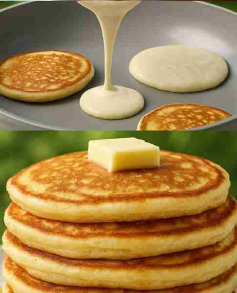 Fluffy Buttermilk Pancakes 🥞🥛🥚🍴 Easy Buttermilk Pancakes make a tasty breakfast any day of the w...
