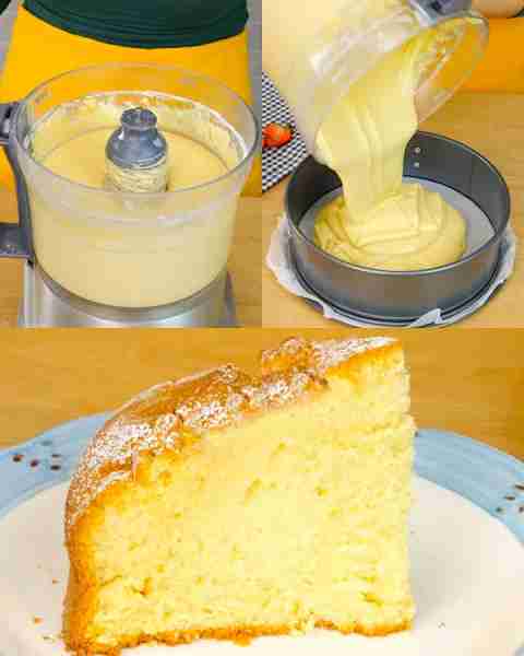 CLOUD CAKE☁️ Just mix all the ingredients in the mixer for 3 minutes