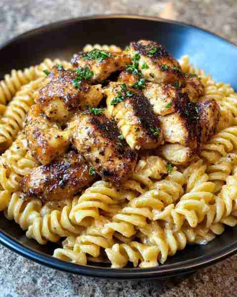 Creamy Cajun Chicken Rotini with Garlic Parmesan Sauce Ingredients: 4 boneless, skinless chicken br...