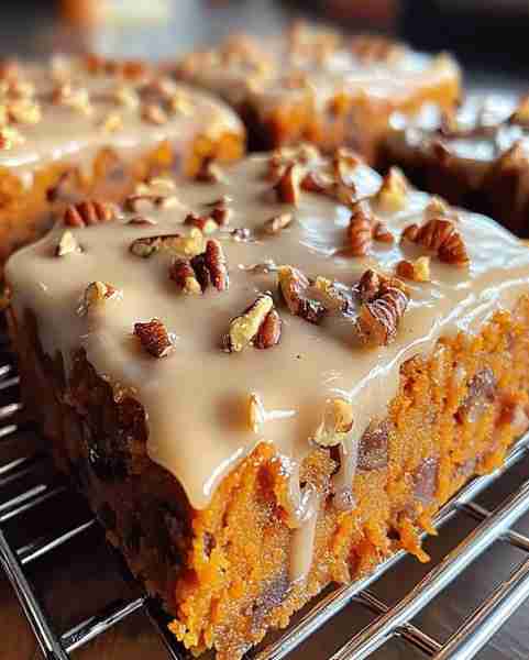 Gooey Sweet Potato Honeybun Cake Ingredients: For the Cake: 1 cup mashed sweet potatoes (cooked and...