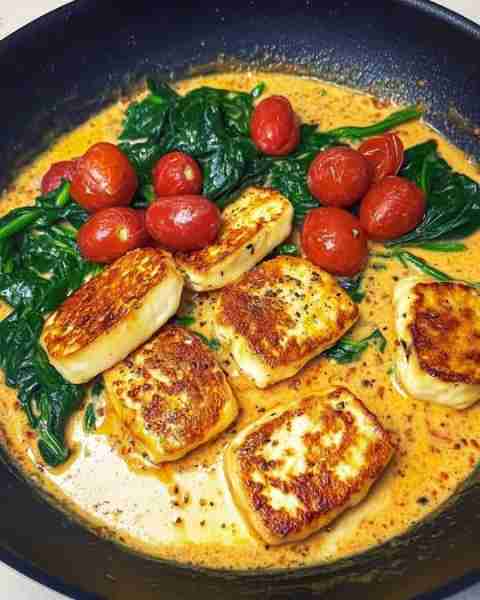 Marry Me Halloumi This dish is a vegetarian take on the internet-famous “Marry Me Chicken,” known fo...