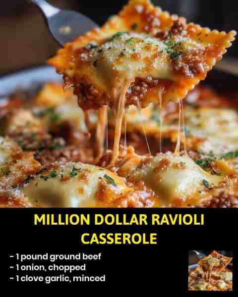 Million Dollar Ravioli Casserole Looking for a delicious and hearty meal to wow your family or guest...
