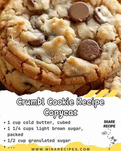 Crumbl Cookie Recipe Copycat Ultimate Copycat Crumbl Chocolate Chip Cookies, Thick and Chewy Ingred...