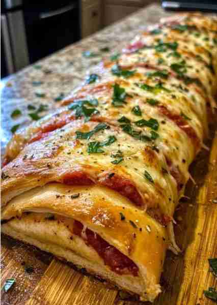 🍕 Homemade Stromboli - a delicious, cheesy, and satisfying Italian-inspired dish 🍕 **Ingredients:*...