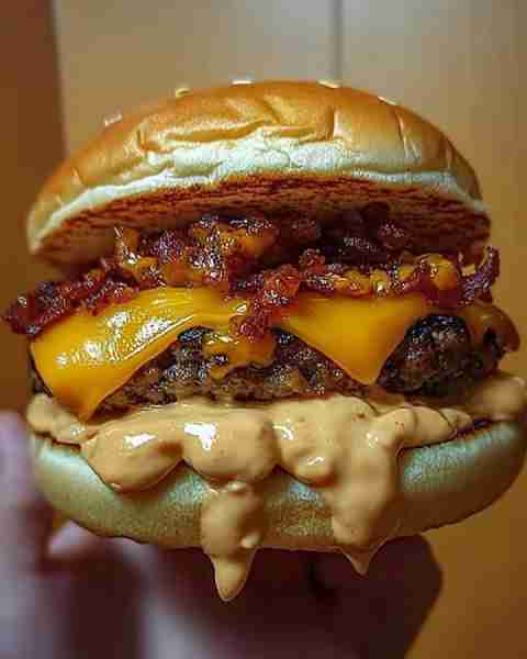 Cheeseburger with Savory Delight 🍔✨ Ingredients: - 1 pound ground beef (or turkey for a lighter o...