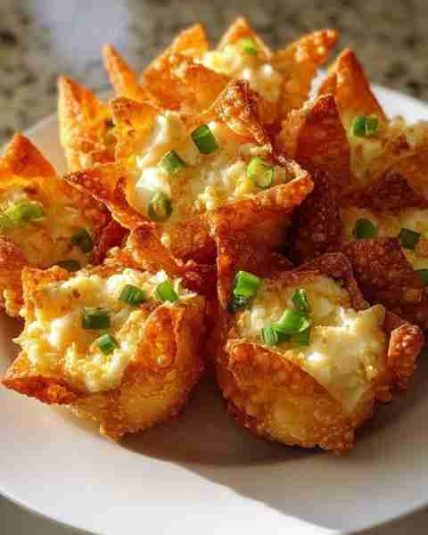 CRAB RANGOON BOMBS Ingredients: - 8 oz cream cheese, softened - 1/2 cup cooked crab meat or imitatio...