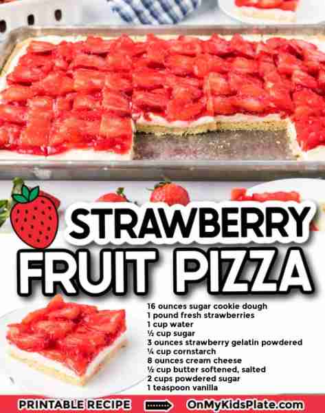 Strawberry Fruit Pizza!!! 🔴Recipe: https://onmykidsplate.com/strawberry-pizza/
