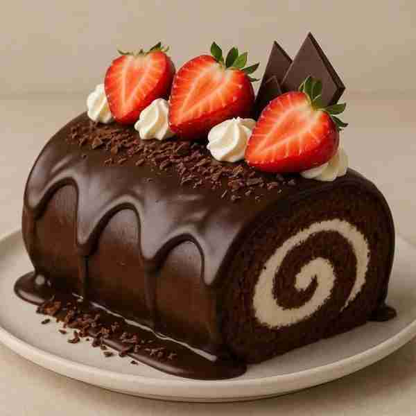 Chocolate Birthday Cake Roll Recipe Ingredients for the Cake: ¾ cup (95g) all-purpose flour ¼ cup (2...