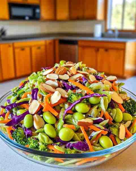 Healthy Make-Ahead Asian Broccoli Salad - Perfect for Lunches 🌿 Ingredients: 1 bag (12 oz / 340g) b...