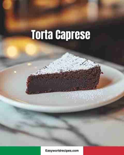 🍫 Torta Caprese 🇮🇹🍰 Rich, fudgy, and flourless—this classic chocolate almond cake from Capri melts...