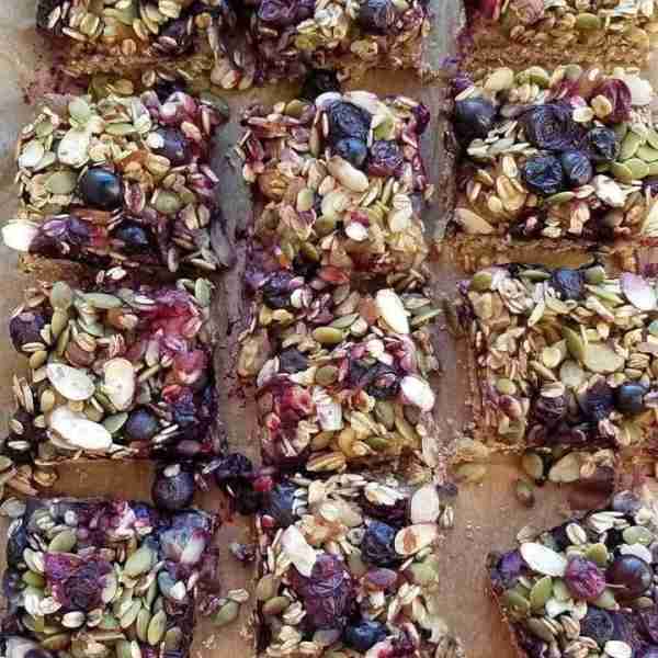 Blueberry Oat Breakfast Bars - Perfect meal prep idea for breakfast on busy mornings or snacks anyti...