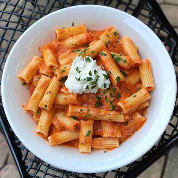 Creamy Tomato Rigatoni with Ricotta & Parsley Rich, tangy, and ultra-satisfying 🍝☀️ 🍅 Ingredients:...