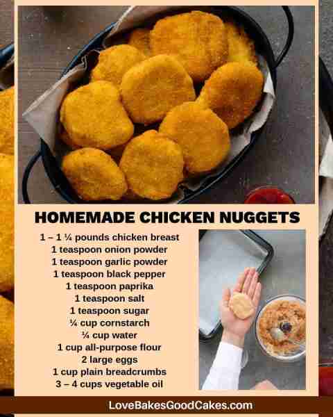 RECIPE - https://www.lovebakesgoodcakes.com/homemade-chicken-nuggets/ Skip the frozen aisle! These H...
