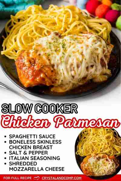 "🍗 SLOW COOKER CHICKEN PARMESAN A no-fuss classic that’s sure to become your new favorite dinner! R...