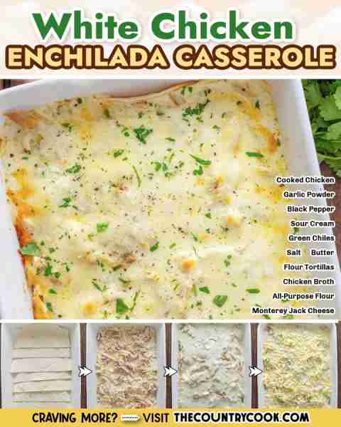 Creamy, cheesy, and packed with flavor, this White Chicken Enchilada Casserole is a comforting, easy...
