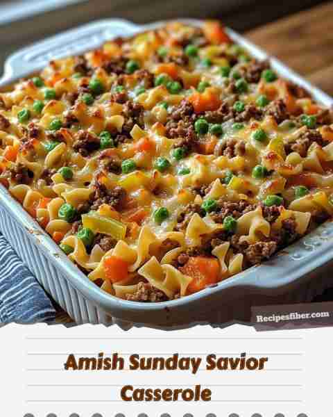 Amish Sunday Savior Casserole 🍽️ A hearty and comforting dish perfect for family gatherings! 📋 In...