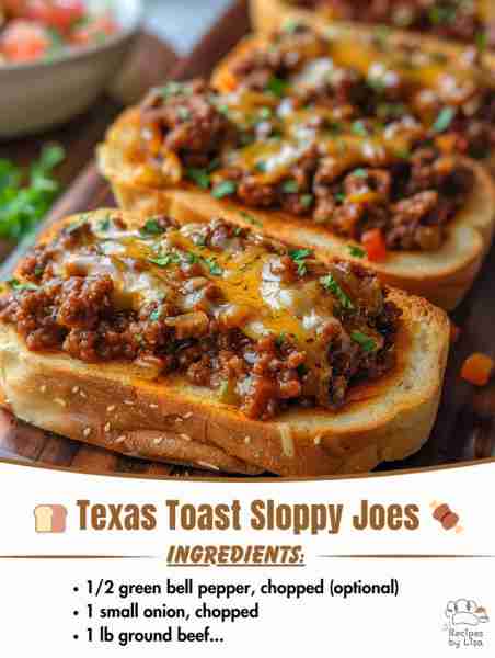 🍞 Texas Toast Sloppy Joes 🧅🍖 This recipe brings back memories of summer cookouts and big family l...
