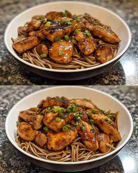 Teriyaki Chicken with Soba Noodle Stir-Fry Sweet & Savory Teriyaki Chicken Over Soba Veggie Stir-Fry...