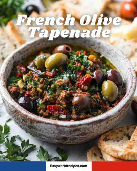 Savory French Olive Tapenade 🫒Provencal spread with olives & herbs 🇫🇷🫒🌿 recipe in the (C0MM3NT) 👇