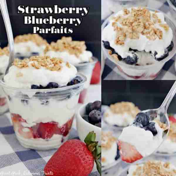 STRAWBERRY BLUEBERRY PARFAITS! A light and refreshing treat perfect on a hot summer day! 🇺🇸 RECIPE B...