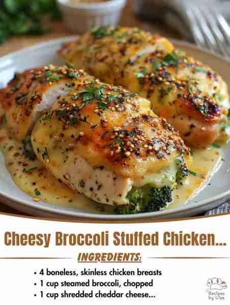 🧀🥦 Cheesy Broccoli Stuffed Chicken Breasts This dish reminds me of Sunday dinners at Mom’s—simple,...