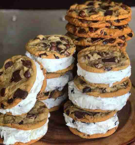 Cookie sandwiches! Ingredients: For the Cookies: 2 1/4 cups all-purpose flour 1/2 teaspoon baking so...