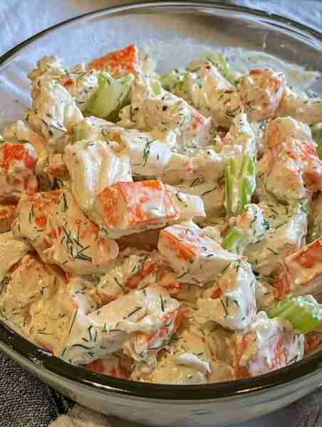 Crab Salad (Seafood Salad) - Don't LOSE this Recipe 😋 Ingredients 1 pound krab meat imitation crab...