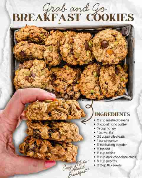 These breakfast cookies are what mornings were made for. No guilt, all yum! 😋 📝 Check Your Pantry:...