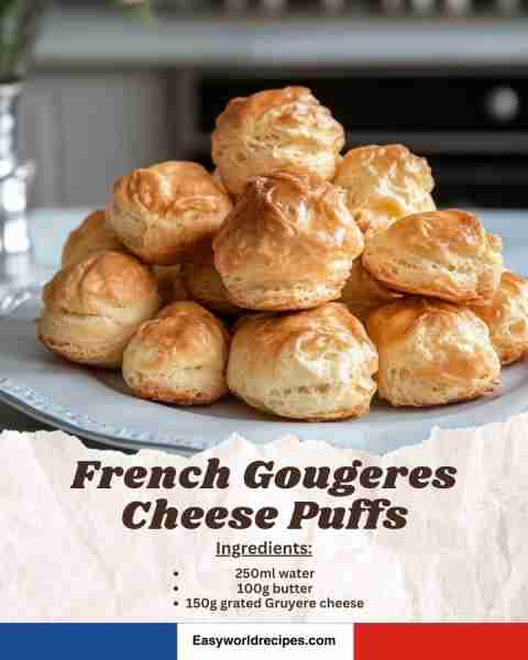 Savory Gougères Cheese Puffs 🧀 Light choux balls with Gruyère cheese 🇫🇷🧈🧀 recipe in the сo.м.м.e....