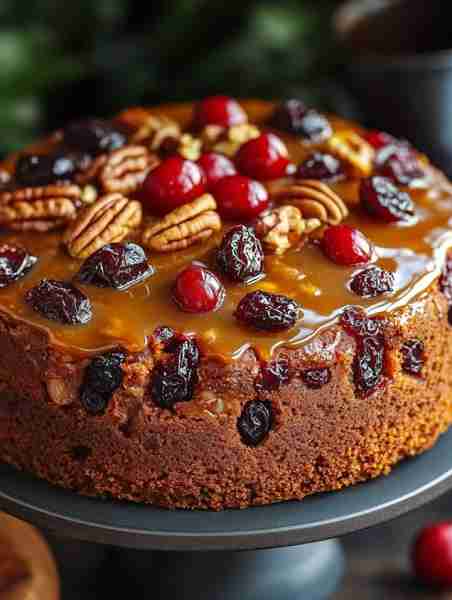 Homemade Fruit Cake 🍰🍒🍊 Deliciously rich and festive, this homemade fruit cake is filled with all...