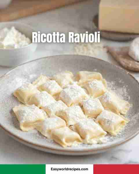 🧀 Ricotta Ravioli 🇮🇹🍝 Light, fluffy ricotta encased in tender pasta—an irresistible homemade treat...
