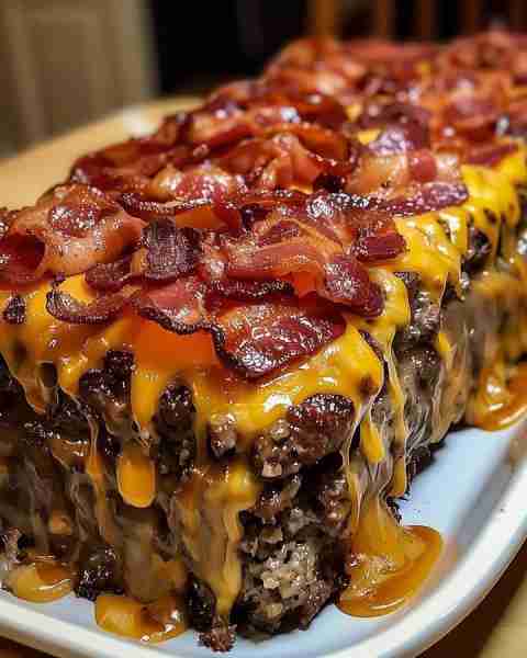 Bacon Cheeseburger Meatloaf - Don't LOSE this Recipe 😋 Craving a delicious twist on a classic comfo...