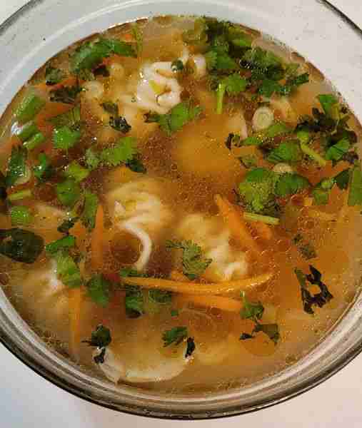 Well, this was the easiest soup I've ever made and it's absolutely delicious!! Frozen wontons will n...