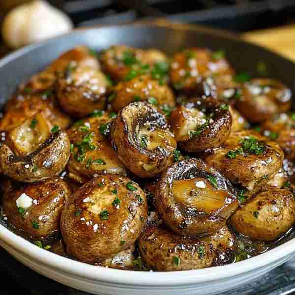 Steakhouse Garlic Butter Mushrooms 🍄🧄🧈 Delicious mushrooms sautéed in garlic butter! 📋 Ingredien...