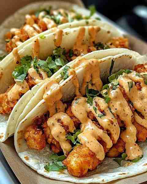Bang Bang Chicken Tacos 🔥🌮 Ingredients: For the Chicken: 2 boneless, skinless chicken breasts, cut...