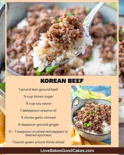 RECIPE - https://www.lovebakesgoodcakes.com/korean-beef/ 🍚 Need a fast and flavorful dinner? This K...