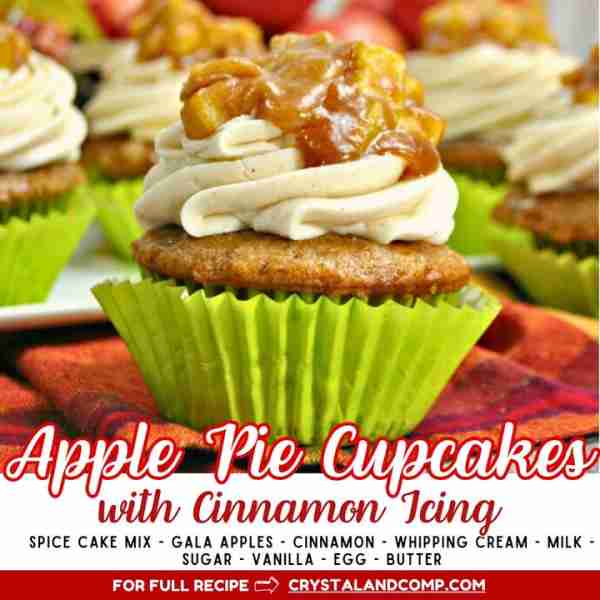 🍎APPLE PIE CUPCAKES Oh man, these are awesome! RECIPE BELOW