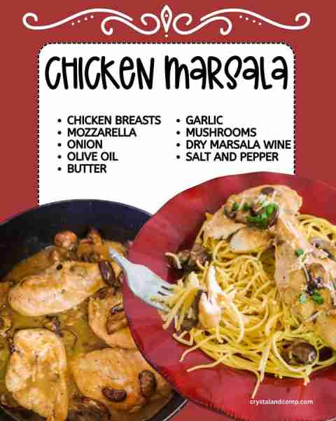 🍄 CHICKEN MARSALA Easy and delish! RECIPE BELOW
