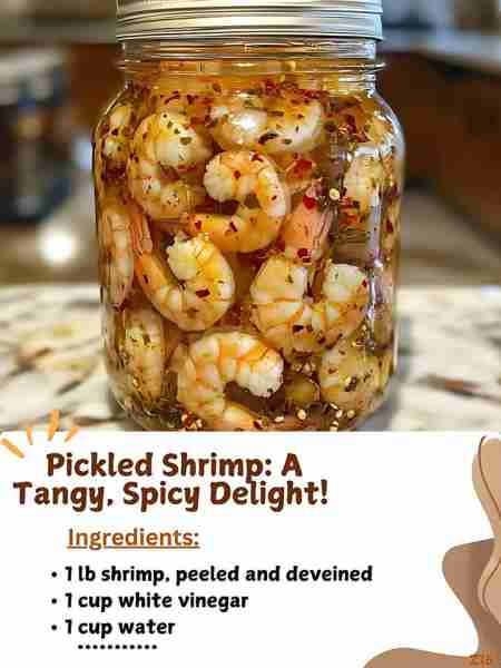 "Pickled Shrimp: A Tangy, Spicy Delight! 🦐🌶️ our Pickled Shrimp recipe will satisfy every craving!...