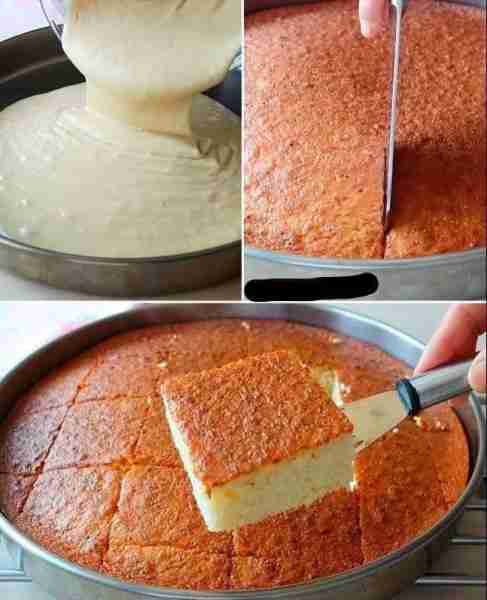 Milk cake. Very easy! 😋 Ingredients: Eggs Sugar Milk Wheat flour Recipe in First C.0.Ⓜ.Π.e.n.t 👇👇...
