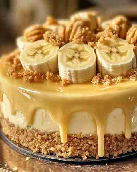 🍌 Homemade Banana Pudding Cheesecake 🍰 A rich, creamy banana-infused cheesecake layered with vanil...