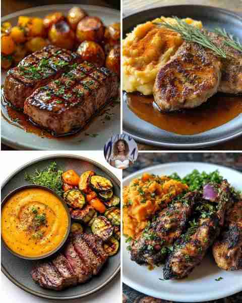 Balsamic Glazed Veal Chops & Sweet Potato Purée Get ready for a treat! These Balsamic Glazed Veal Ch...