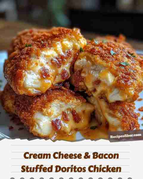 Cream Cheese & Bacon Stuffed Doritos Chicken 🍗🧀🥓 Deliciously crispy and cheesy chicken, a perfec...
