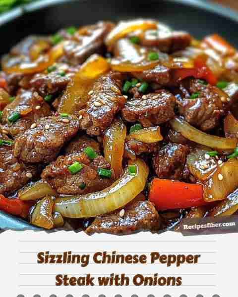 Sizzling Chinese Pepper Steak with Onions 🍽️🥢🌶️ A delicious blend of flavors for a perfect dinner!...